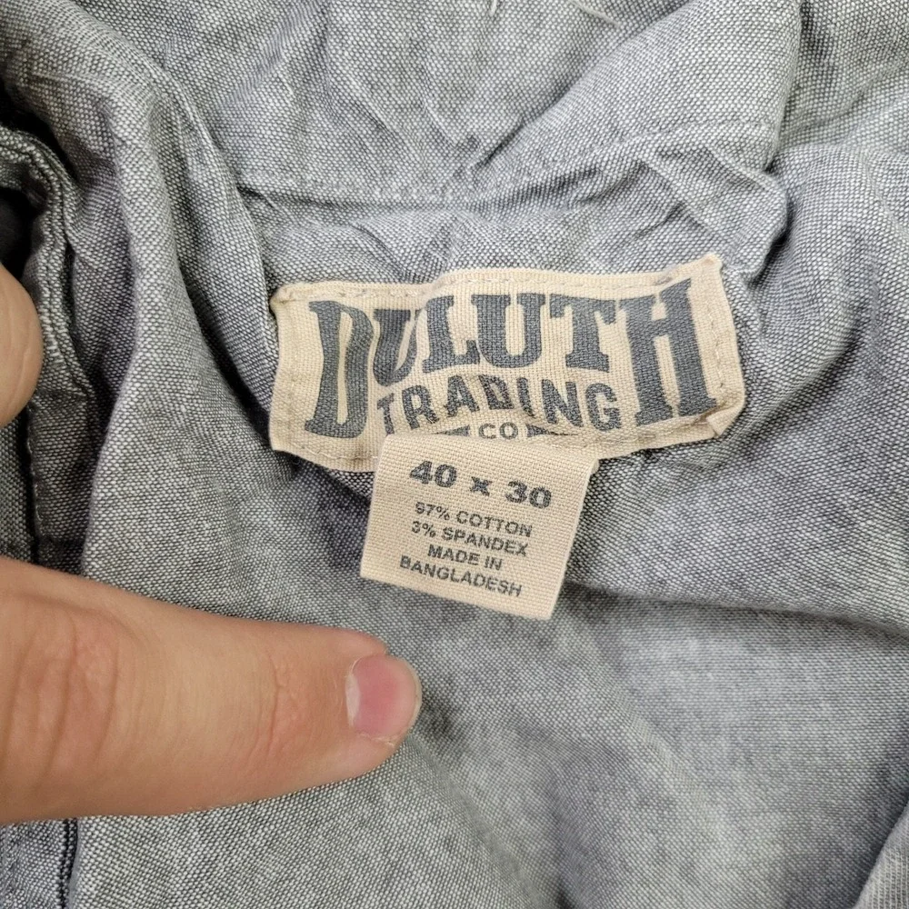 Duluth Trading Co Flex Ballroom Khakis Men's Pants Gray 40x30 Work Casual